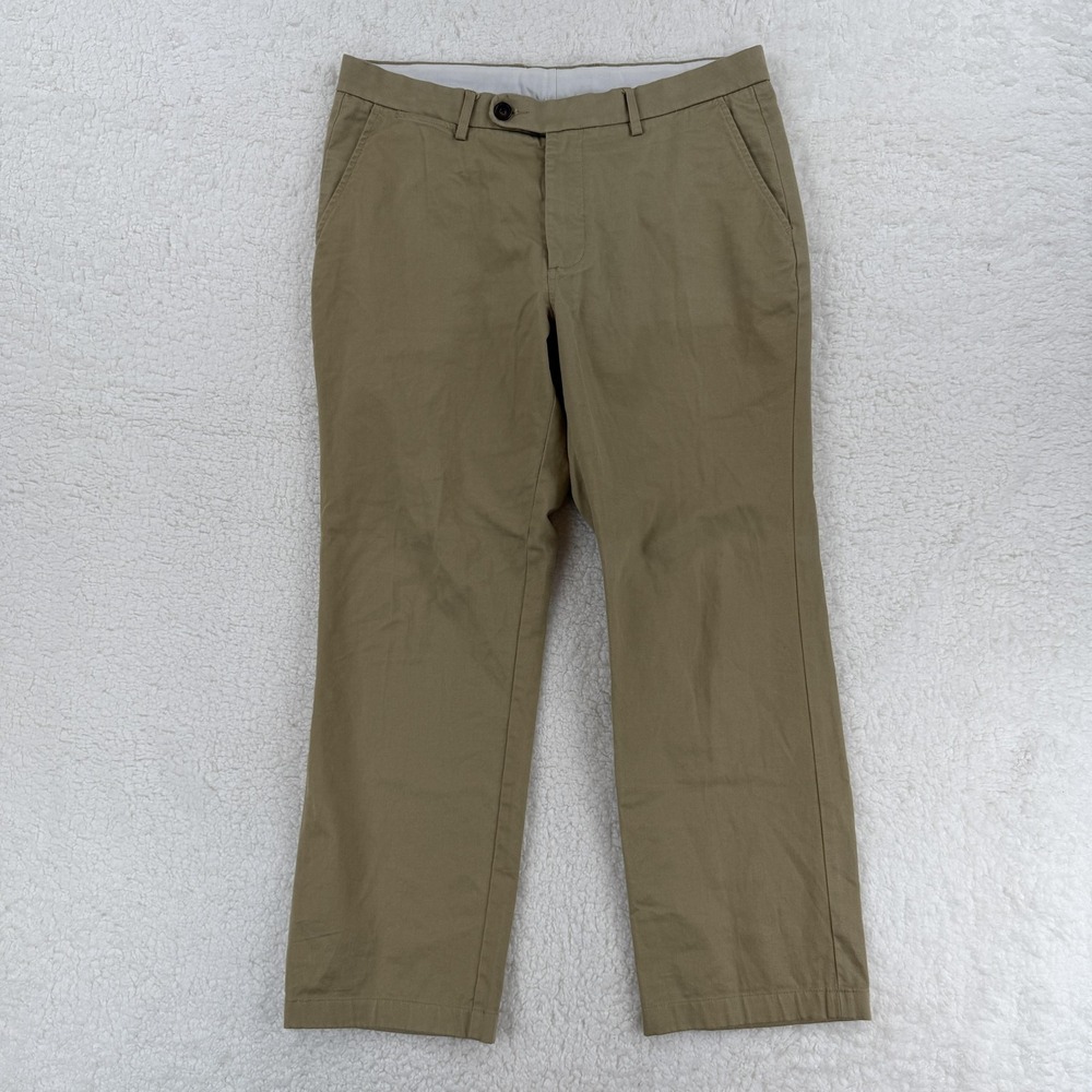 Spier & Mackay Pants‎ Mens 34 Khaki Cotton Chino Slim Contemporary Casual 34x28
